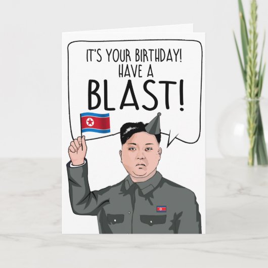 KIM JONG UN: Het is jouw geboorte. Kaart (Voorkant)