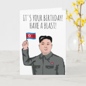 KIM JONG UN: Het is jouw verjaardag Kaart (Gele Bloem)
