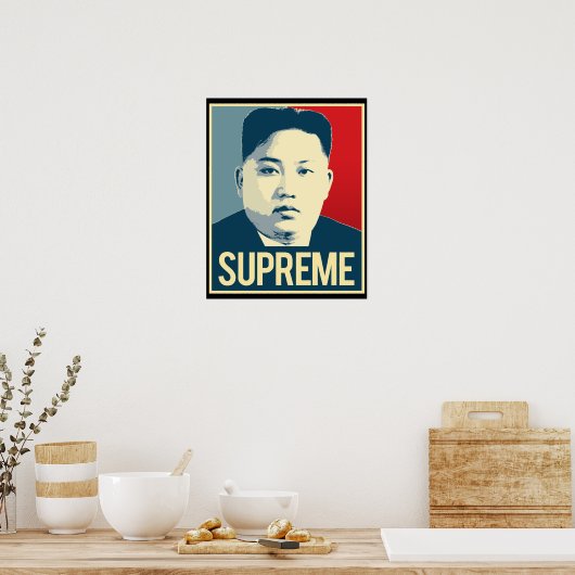 Kim Jong Un - Hoogste Poster - Propaganda - (Keuken)