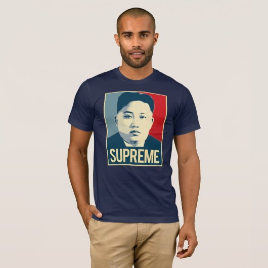 Kim Jong Un - Hoogste Poster - Propaganda - T-shirt (Voorkant volledig)