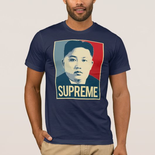 Kim Jong Un - Hoogste Poster - Propaganda - T-shirt (Voorkant)