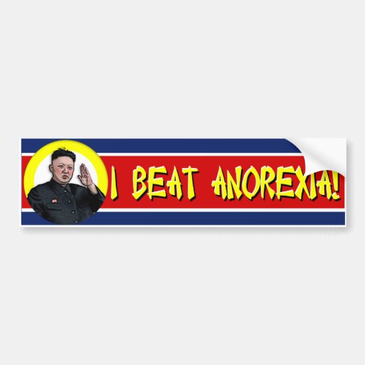 Kim Jong Un - Ik versla de bumpersticker met Anore (Voorkant)