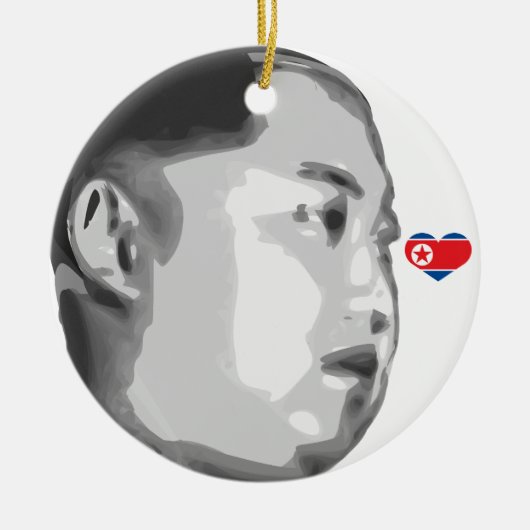 Kim Jong-Un Keramisch Ornament (Voorkant)
