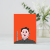 Kim Jong-un & kernraket Briefkaart (Staand voorkant)