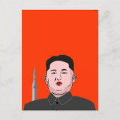 Kim Jong-un & kernraket Briefkaart (Voorkant)