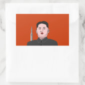 Kim Jong-un & kernraket Rechthoekige Sticker (Tas)