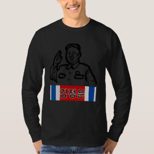 Kim Jong Un Noord-Korea Donk Rood wit B T-shirt