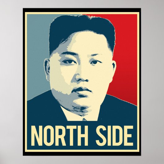 Kim Jong Un - North Side - Propaganda Poster - (Voorkant)