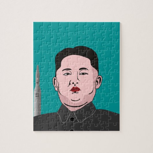 Kim Jong-un & nucleaire raket Legpuzzel (Verticaal)