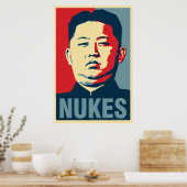 Kim Jong Un "Nukes" Obama Parody Poster (Keuken)