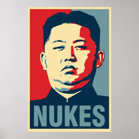 Kim Jong Un "Nukes" Obama Parody Poster (Voorkant)