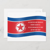 Kim Jong un Quote Kim Summit Noord-Korea Verenigde Briefkaart (Voorkant / Achterkant)