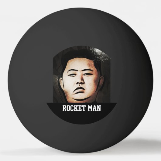 Kim Jong Un Rocket Man Ping Pong Ball (Voorkant)