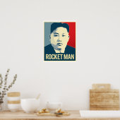 Kim Jong Un - Rocket Man - Propaganda Poster - (Keuken)