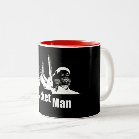 Kim Jong Un Rocket Man - Trump. Politiek Tweekleurige Koffiemok (Voorkant rechts)