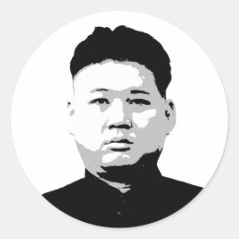 Kim Jong Un Ronde Sticker
