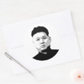 Kim Jong Un Ronde Sticker (Envelop)