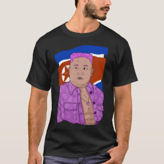 Kim Jong-un. Roze Koreaans icoon. T-shirt