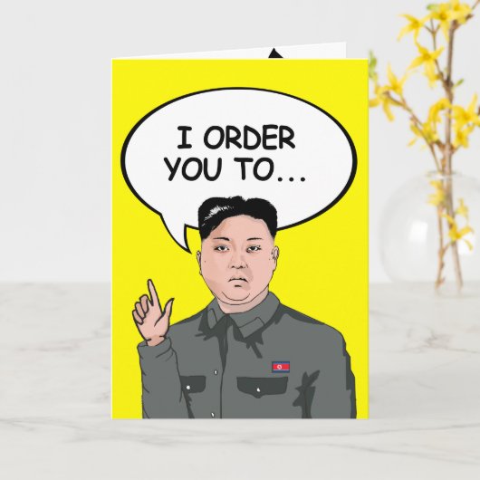 Kim Jong Un Verjaardagskaart Kaart (Gele Bloem)