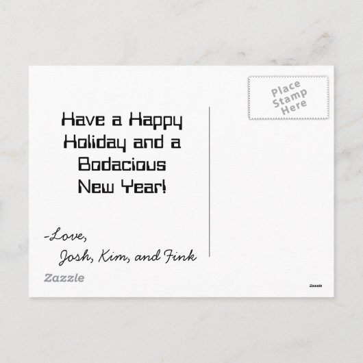 Kim & Josh Christmas Kaart (Achterkant)