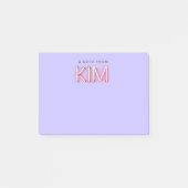 Kim-naam in gloeiende neonlampen post-it® notes (Voorkant)