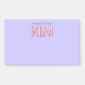 Kim-naam in gloeiende neonlampen post-it® notes (Voorkant)