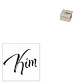 Kim name in cursief hoofd rubberstempel (Gestempeld)