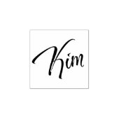Kim name in cursief hoofd rubberstempel (Afrduk)