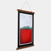 Kim Niles Arbor Landschap Rood Hangend Wandkleed (Gebogen)