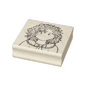 ©️Kim Niles CURLY MEISJE Rubber Stamp Rubberstempel (Stempel)