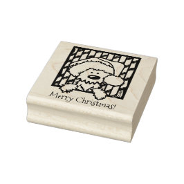 ©️Kim Niles Kerstmis Westie Rubber Stamp Rubberstempel