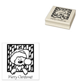©️Kim Niles Kerstmis Westie Rubber Stamp Rubberstempel