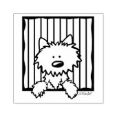©️Kim Niles KiniArt Westie Rubber Stamp Rubberstempel (Afrduk)