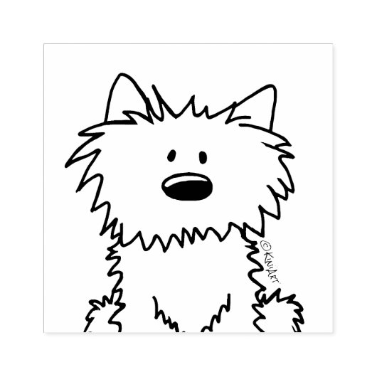 ©️Kim Niles KiniArt Westie Rubber Stamp Rubberstempel (Afrduk)