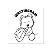 ©️ Kim Niles KiniArt Westie Rubber Stamp Rubberstempel (Afrduk)