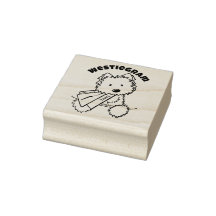 ©️ Kim Niles KiniArt Westie Rubber Stamp