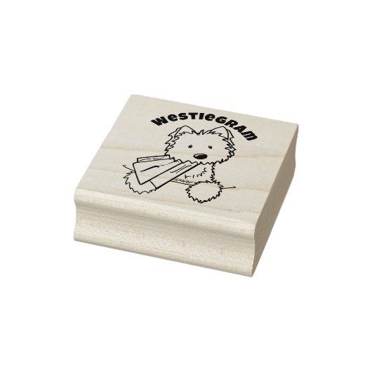 ©️ Kim Niles KiniArt Westie Rubber Stamp Rubberstempel (Stempel)