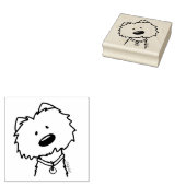 ©️Kim Niles, KiniArt Westie Rubber Stamp Rubberstempel (Gestempeld)