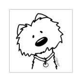 ©️Kim Niles, KiniArt Westie Rubber Stamp Rubberstempel (Afrduk)
