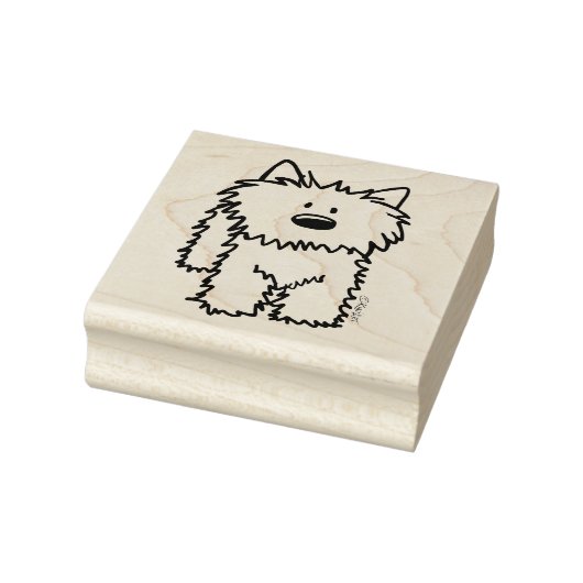 ©️Kim Niles KiniArt Westie rubberen stempel (Stempel)