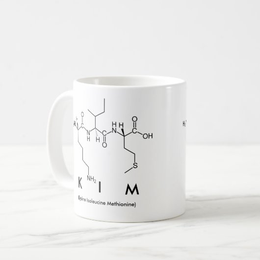 Kim peptide naam mok (Voorkant links)