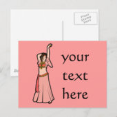 Kim Pink Belly Dancer Briefkaart (Voorkant / Achterkant)