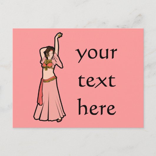 Kim Pink Belly Dancer Briefkaart (Voorkant)