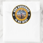 Kim Reynolds is een idioot Ronde Sticker (Tas)