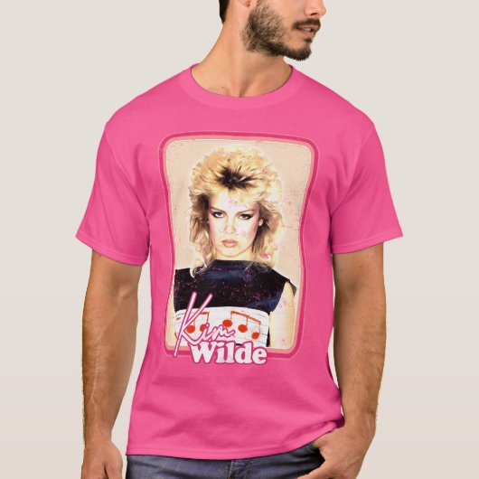 Kim Wilde jaren 80 esthetische fan art design (1) T-shirt (Voorkant)