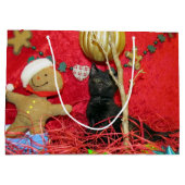 Kimba's kerstboom - Kat/Kitten Large Gift Bag Groot Cadeauzakje (Achterkant)