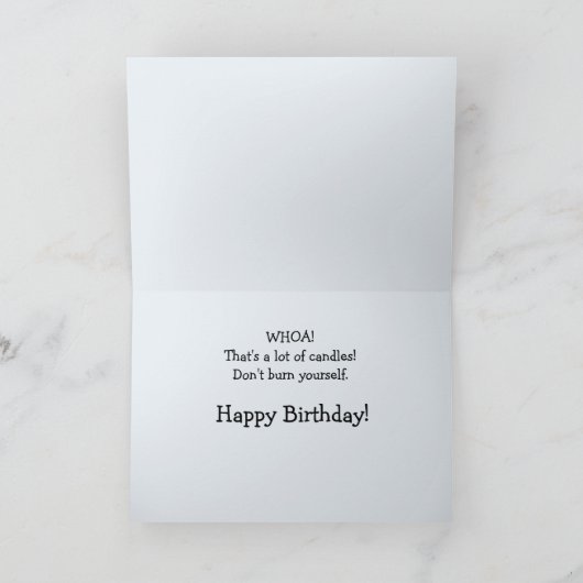 Kimber Cat Verbrand jezelf niet Verjaardag Kaart (Binnen)