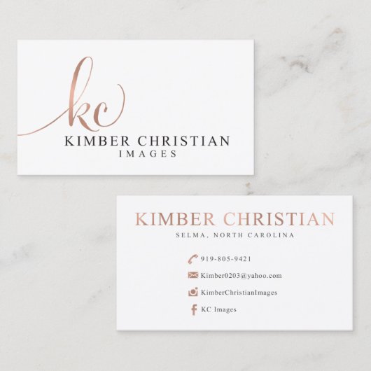 Kimber Christelijk Visitekaartje (Voorkant / Achterkant)