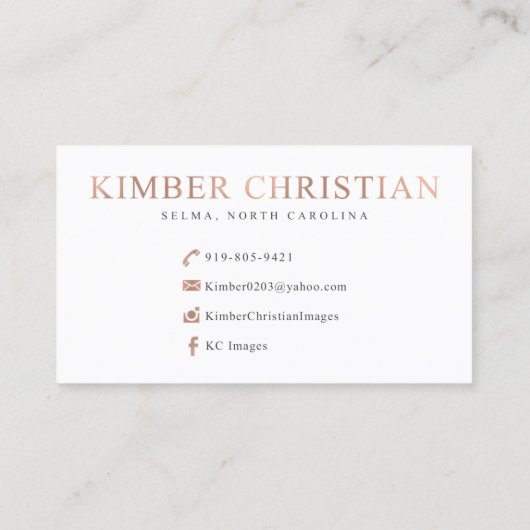 Kimber Christelijk Visitekaartje (Achterkant)