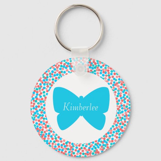 Kimberlee Butterfly Stippen Sleutelhanger - 369 (Voorkant)